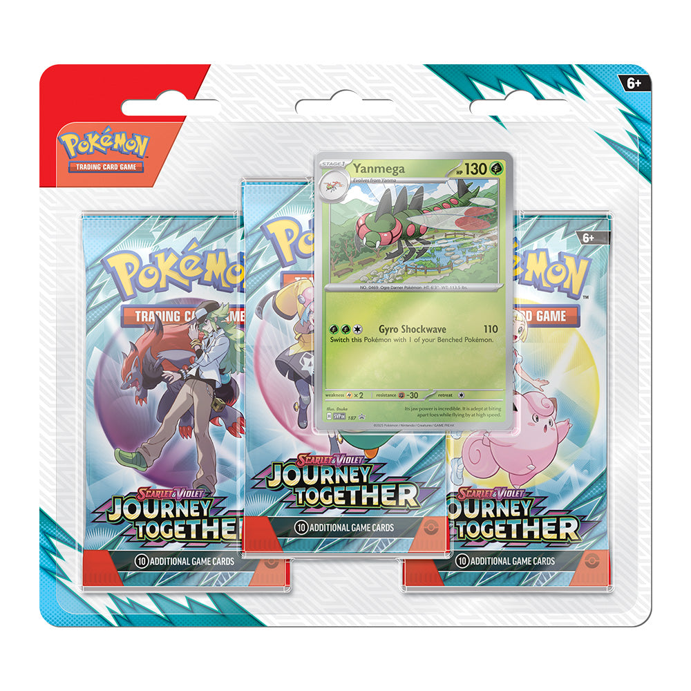 Pokémon: Scarlet & Violet 9: Journey Together -3-pack Blister (Yanmega promo)