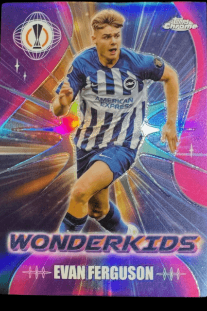Evan Ferguson 2023-24 Topps Chrome UEFA Club Comp Wonderkids Refractor