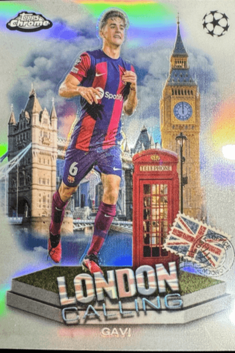 Gavi 2023-24 Topps Chrome UEFA London Calling Barcelona