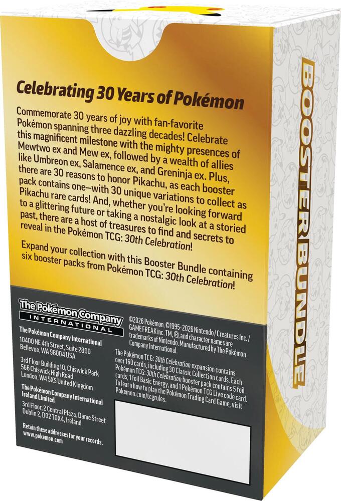 Pokémon TCG: 30th Celebration Booster Bundle