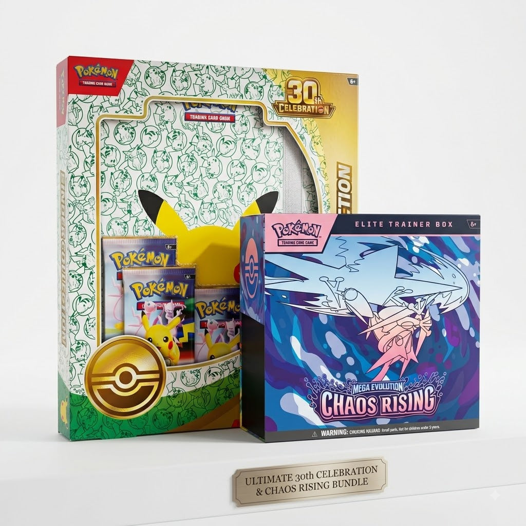 Bundle- 30th Celebration Binder Collection + Chaos Rising ETB