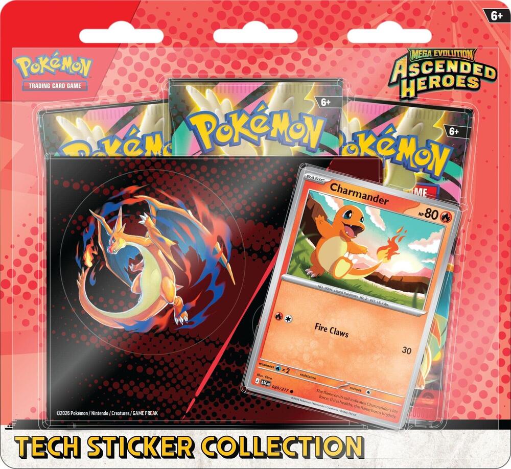 Rip & Ship! Ascended Heroes - Tech Sticker Collection Charmander