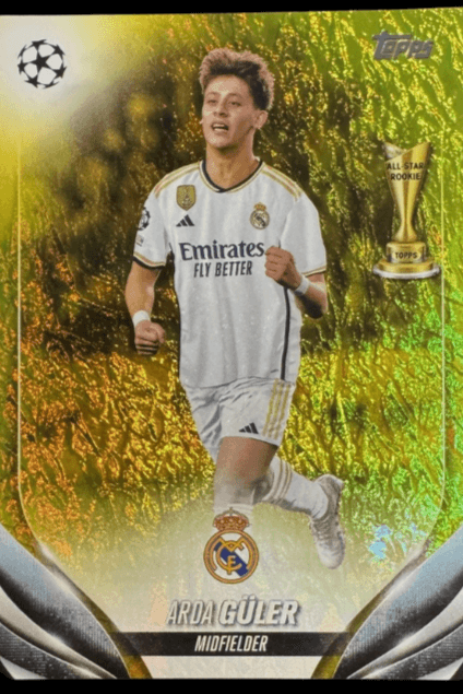 Arda Guler Rookie All Star - Gold Refractor 2024 Topps Champions League Real Madrid