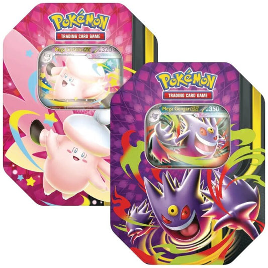 Rip & Ship ! Pokémon Mega Moonlit ex Tin (Gengar + Clefable)