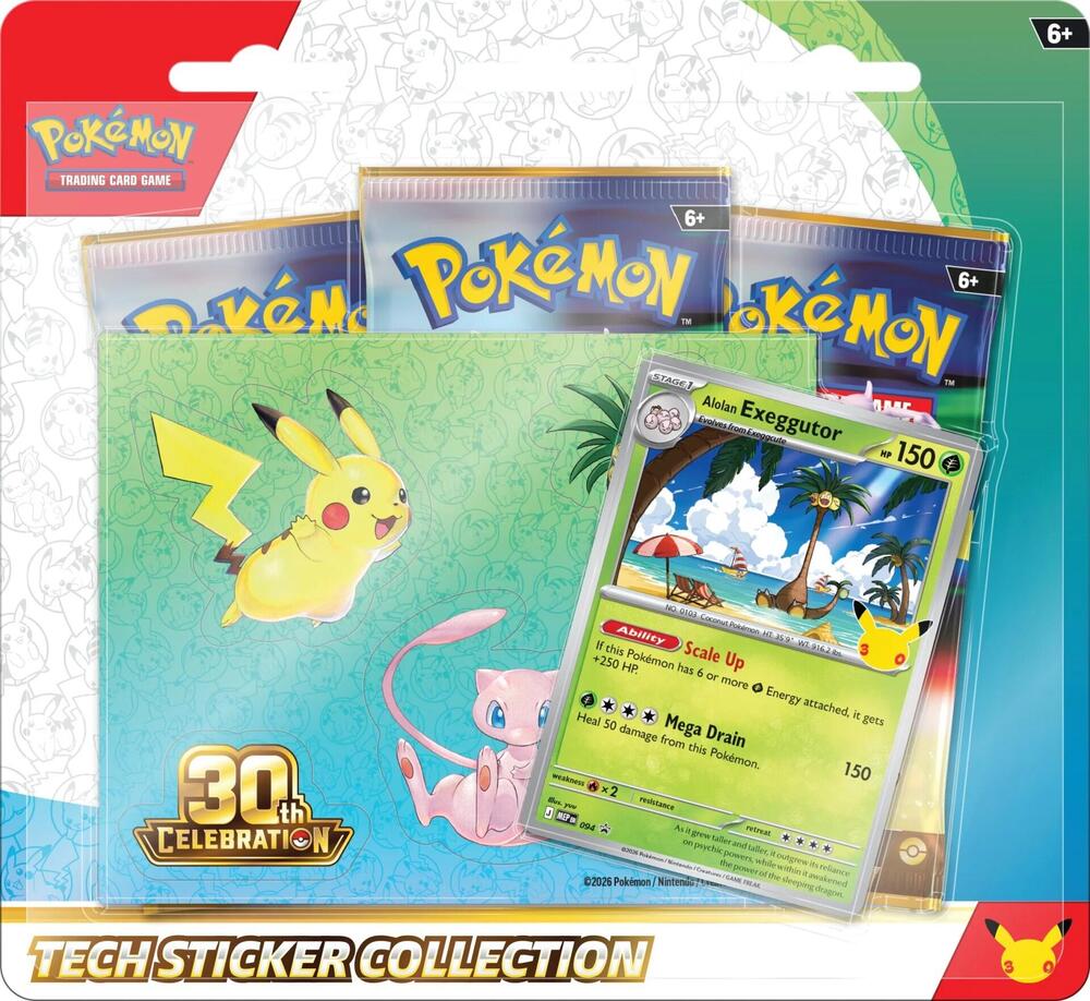 Pokémon TCG: 30th Celebration Tech Sticker Collection – Alolan Exeggutor