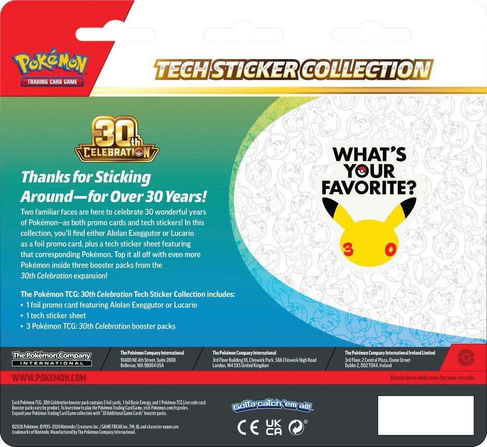 Pokémon TCG: 30th Celebration Tech Sticker Collection – Alolan Exeggutor