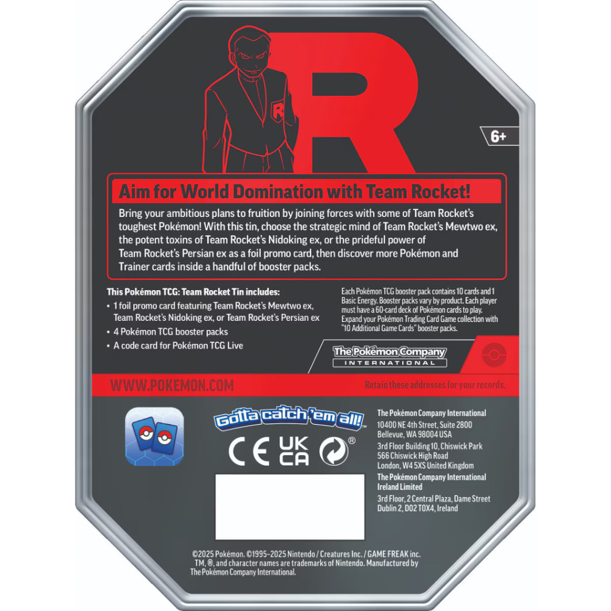 Rip & Ship! Team Rocket's Mewtwo Ex Tin
